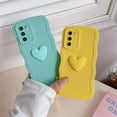 thumbnail image 2 of S 21 23 22 Love Heart Wavy Wrist Strap Silicone Case For Samsung Galaxy S23 S21 S22 Plus Ultra S20 Fe S21fe Lanyard Cover S20fe, 2 of 7