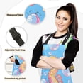 thumbnail image 2 of 5 Pcs Kitchen Set Heat Resistant Oven Mitts and Non-Slip Pot Holders with Adjustable Cooking Apron Cartoon Seahorse and Bubbles, 2 of 6