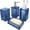 Blue, variant on Bathroom Accessory Set,  Bathroom Accessories Sets, Soap Dispenser and Toothbrush Holder Set, Soap Dish and Mouthwash Cup, Boho Bathroom Decor, Bathroom Sets Accessories