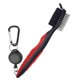 thumbnail image 4 of Eigraketly Cepillo de limpieza de ranuras para palos de Golf, cepillo de acero de nailon para limpieza de suela de zapato de bola de cuña Golf rojo 20 centímetros Eigraketly OD2581-01B, 4 of 6
