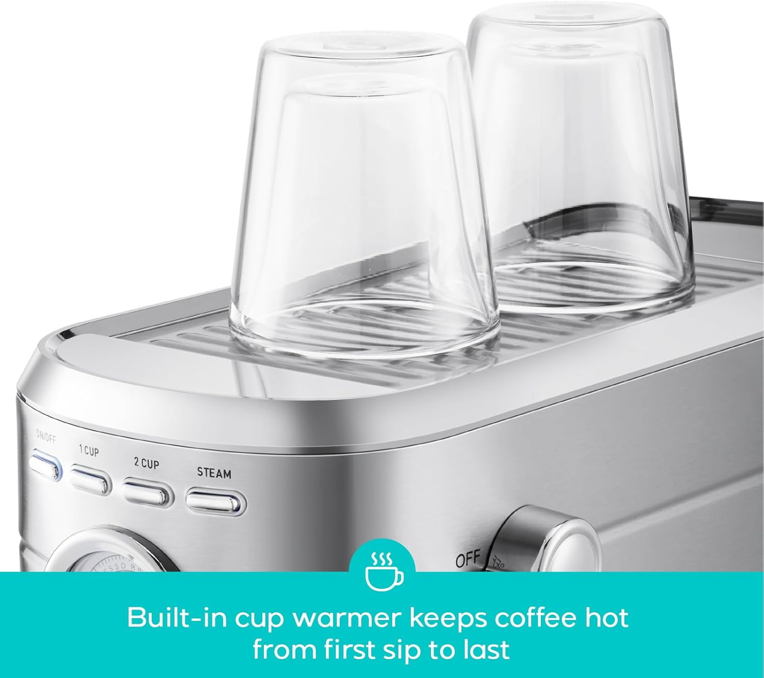 Casabrews 20 Bar Espresso Machine with Milk Frother Steam Wand, Stainless Steel Professional Cappuccino and Latte Coffee Machine, New, Silver