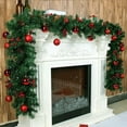 thumbnail image 2 of 3x10FT Artificial Christmas Garland with Lifelike Red Berries - Premium Faux Pine Greenery for Indoor Outdoor Holiday Decorations, 2 of 7