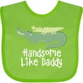 thumbnail image 3 of Inktastic Alligator Handsome Like Daddy Baby Boy Boys Baby Bib, 3 of 4