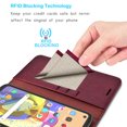 thumbnail image 2 of Galaxy A21 Case, Samsung Galaxy A21 US Version Wallet Case, Tekcoo Premium [RFID Blocking] Cash ID Credit Card Slots Holder Carrying Vegan Leather Folio Flip Cover Cases [Wine Red], 2 of 7