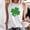 White(New), variant on PNTUTB St. Patrick's Day Women's Fashion Print Casual Sleeveless Crew Neck Pullover Comfortable Tank Tops