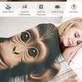 thumbnail image 3 of Nawypu Monkey Blanket - Soft, Fuzzy &amp; Warm  Blanket for Couch, Sofa - White Cute Throw Gifts for Girls, Boys, 3 of 6