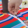 thumbnail image 5 of Rectangle Outdoor Tablecloth Waterproof Stain Resistant Table Linen Cloth with Umbrella Hole and Zipper for Patio Picnic Garden Party Table, 60x70 Green Stripe, 5 of 5