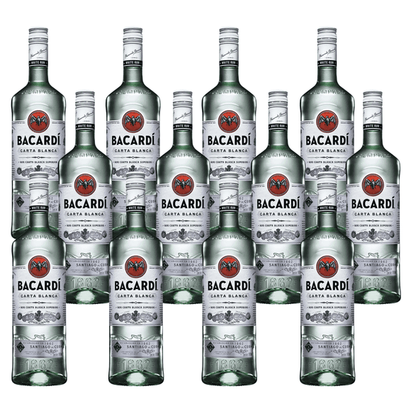 Caja de 12 Ron Bacardi Blanco 980 ml