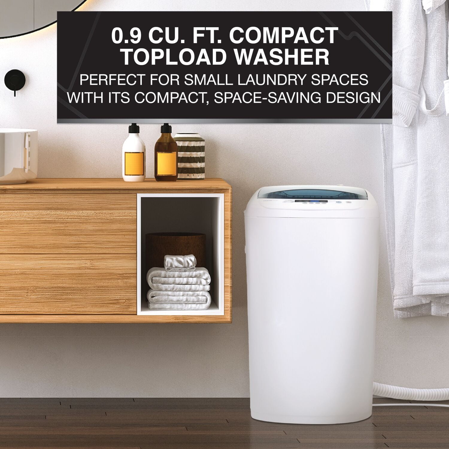 Urban Living 0.9-Cu.ft. Compact Top Load Washer, Mini Portable Clothes Washing Machine for Apartment, Small Spaces Laundry Room