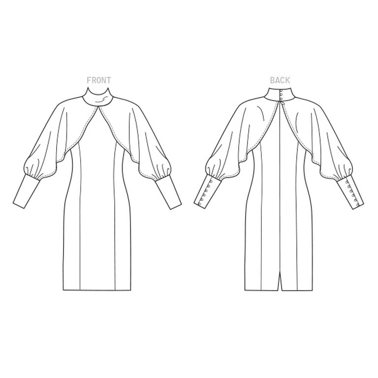 Vogue Patterns Sewing Pattern Misses' High Neck Dress with Vogue Patterns Sewing Pattern Misses' High Neck Dress with