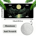thumbnail image 2 of 1 Pcs 2D Flat License Plate Covers & Frames, Night Landscape with Moon For Decorative Front, Waterproof For Decoration Aluminum License Plate Covers & Frames Cover For Men Women, 12" X 6", 2 of 7