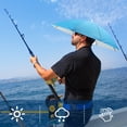 thumbnail image 6 of Uxcell Umbrella Hat 27Inch Hands Free Umbrella Cap for Fishing Camping Orange Color, 6 of 6