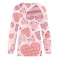 thumbnail image 3 of Gibobby Sudaderas para mujer Blusa de manga larga con cuello en O para mujer, para uso diario, en casa, al libre, con estampado del día de San Valentín (Rojo, L), 3 of 4