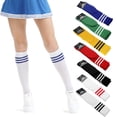 thumbnail image 3 of Disfraces de Halloween 2024 Calcetines deportivos de algodón grueso para porristas, calcetines de fútbol, calcetines de tubo medio, calcetines de tubo medio para mujeres adultas, calcetines de fútbol, 3 of 5