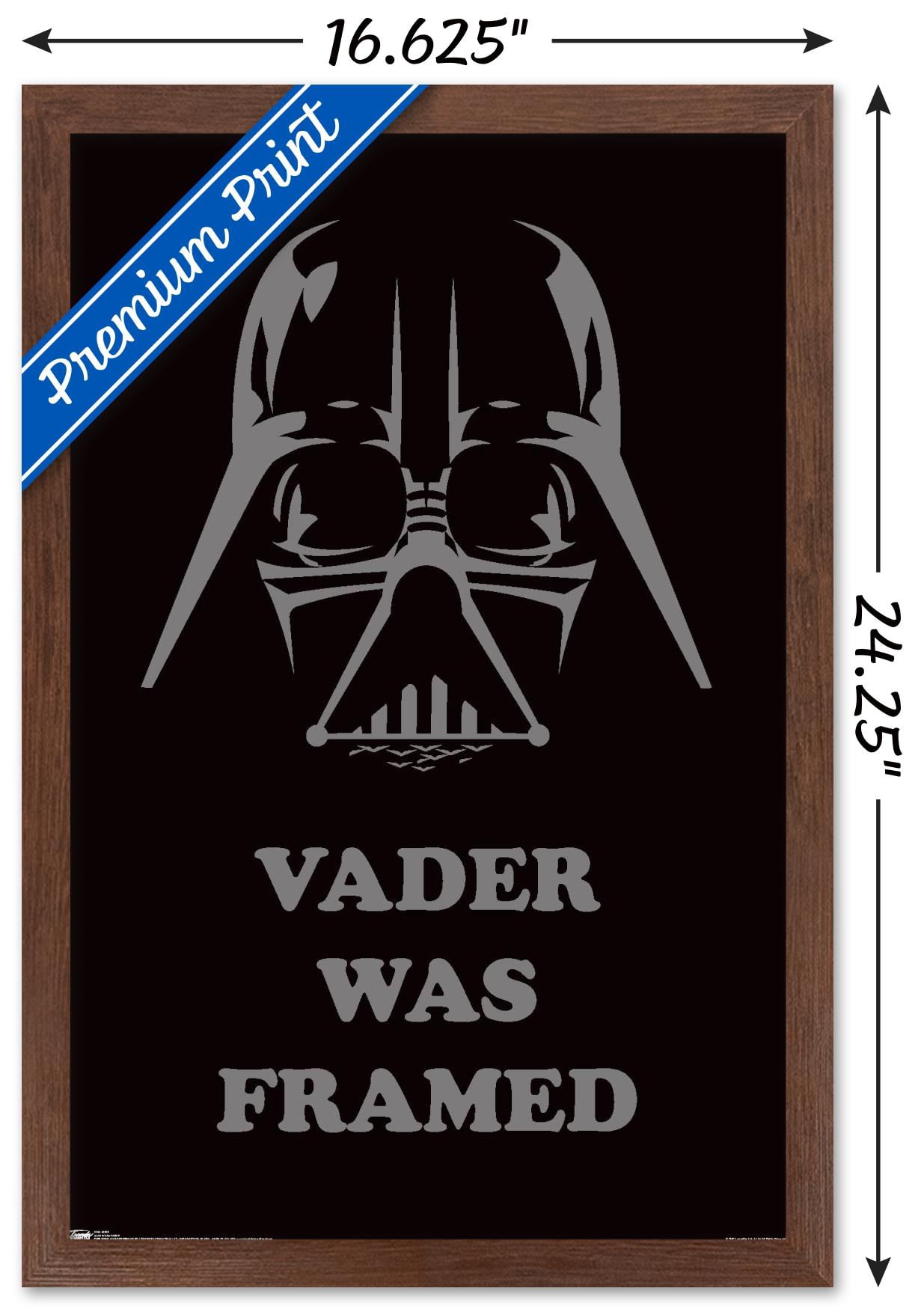 Star Wars: Saga - Vader Was Framed Wall Poster, 14.725" x 22.375", Framed