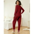 thumbnail image 5 of Avidlove 2 Pack Long Sleeve Christmas Pajama Set for Women Red Plaid Pjs Sets Ladies Fall Jogger Lounge Set Sleepwear with Pocket, 5 of 6