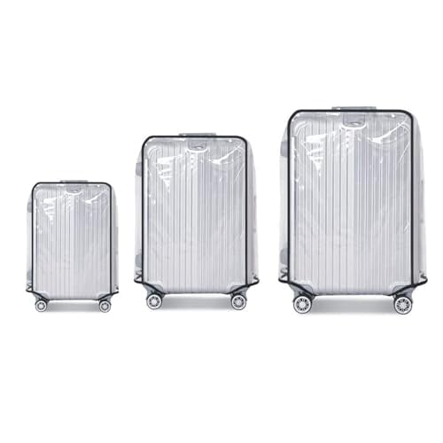 3 Pieces Clear PVC Suitcase Cover Luggage Cover Suitcase Cover Set for 3 Luggage Covers for Suitcase (20-24-28Inch)