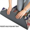 thumbnail image 3 of Multicolor Geometric Pattern Hot Yoga Mat Towel Non Slip for Hot Yoga - Quick-Drying Yoga Mat Cover with 4 Corner Pockets with Travel Bag - Hot Yoga Towel Non Slip Grip Moisture Wicking Sweat 70"x26", 3 of 6