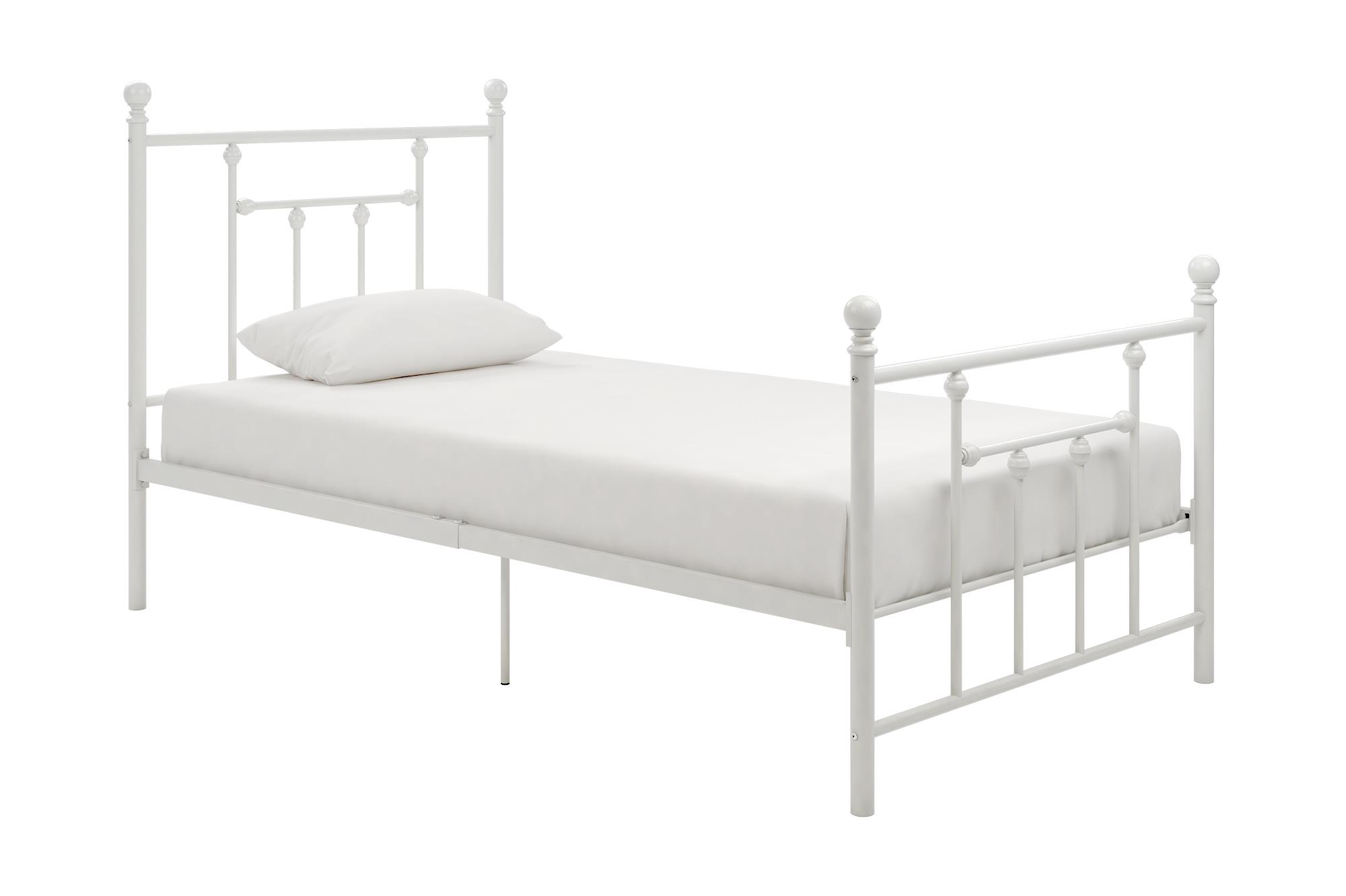 DHP Manila Metal Platform Bed with Adjustable Height, Twin, White - image 3 of 21
