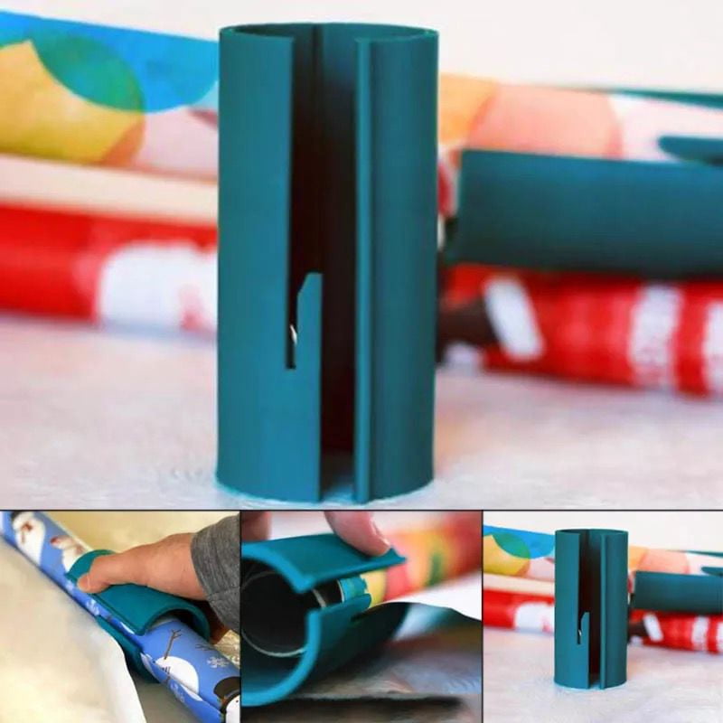 Portable Cutting Sliding Wrapping Paper Cutter Xmas Gift Paper Roll Cutter Tools 