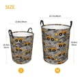 thumbnail image 5 of Balery Retro Excavator Round Laundry Basket with Handles Waterproof Freestanding Laundry Hamper for Clothes Toys in the Dorm and Family-, 5 of 8