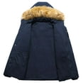 thumbnail image 3 of Chrisuno Winter Puffer Jackets for Men Big and Tall Coats Men's Jacket Thicken Coat Warm Padded with Hood Navy Blue 4X, 3 of 5