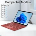 thumbnail image 2 of Surface Pro 7+/7/6/5/4/3 (12.3") Type Cover, Ultra-Slim Bluetooth Keyboard, Multi-Touchpad & 7-Color Backlit,Poyyy Red, 2 of 7
