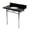 Black Granite / Polished Chrome, variant on Kingston Brass KVPK36228K381 Imperial 36" Black Granite Console Sink with Stainless Steel Legs (8-Inch, 3-Hole), Black Granite/Polished Chrome