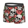 thumbnail image 2 of Wukai Skull and Roses Print Men’s Underwear Breathable Boxer Briefs,&nbsp;Moisture Wicking & Breathable-Medium, 2 of 7