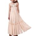 thumbnail image 4 of XQYLOS Vintage Lace Overlay Tank Dress Girl Flower Embroidered Suspender Dress High End Flower Girl Wedding Dress Stylish Piano Performance Dress, 4 of 5