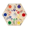 thumbnail image 1 of Fast Track Board Game Double Sided Checkerboard Party Games Flying Chess For 4-6 People Multicolor Wooden Ludo, 1 of 10