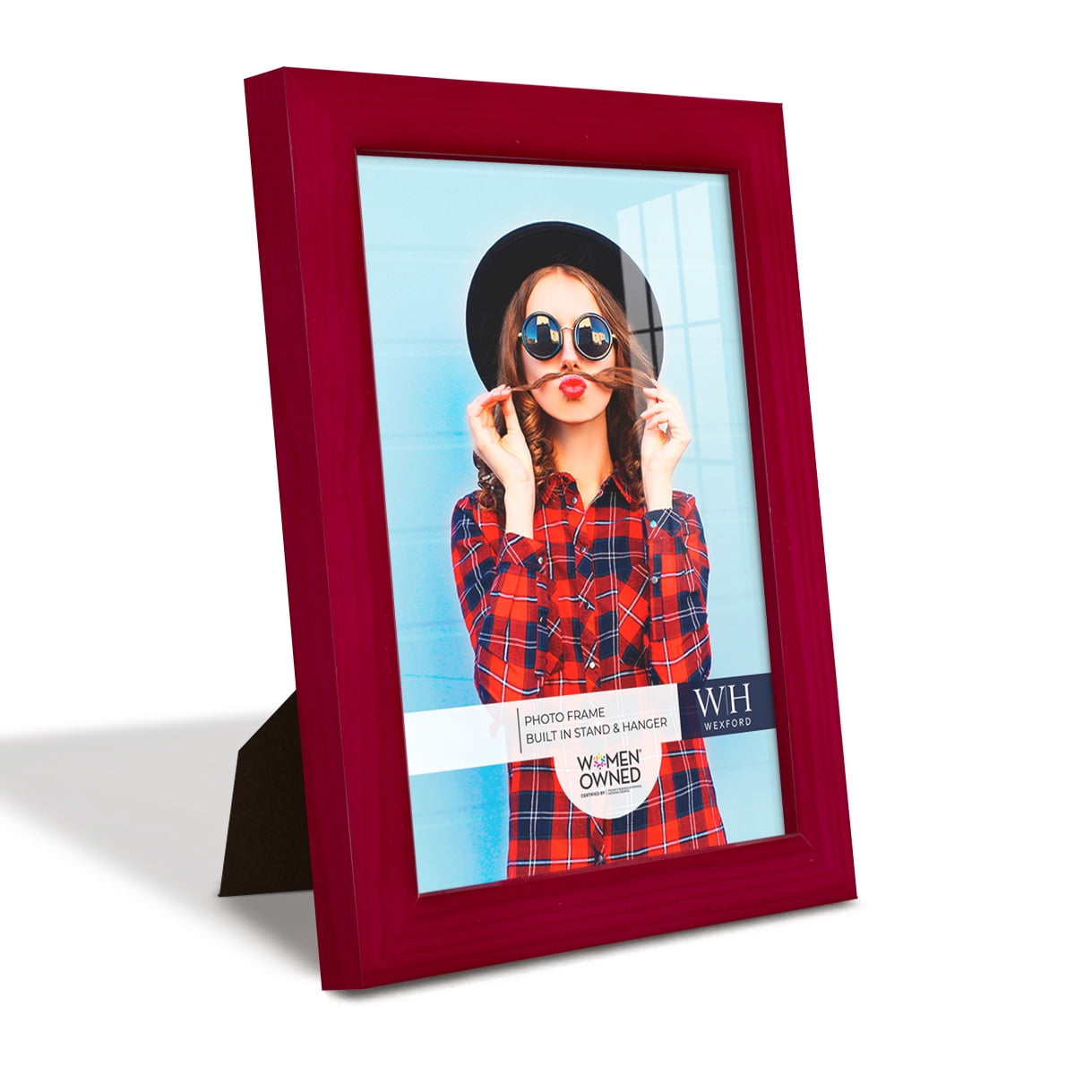 Woodgrain 6 in. x 8 in. Cherry Red Picture Frame