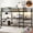 Black 07, variant on Metal Queen Size Loft Bed with Power Outlet and LED Lighted, Space-Saving, Noise Reduced, Black