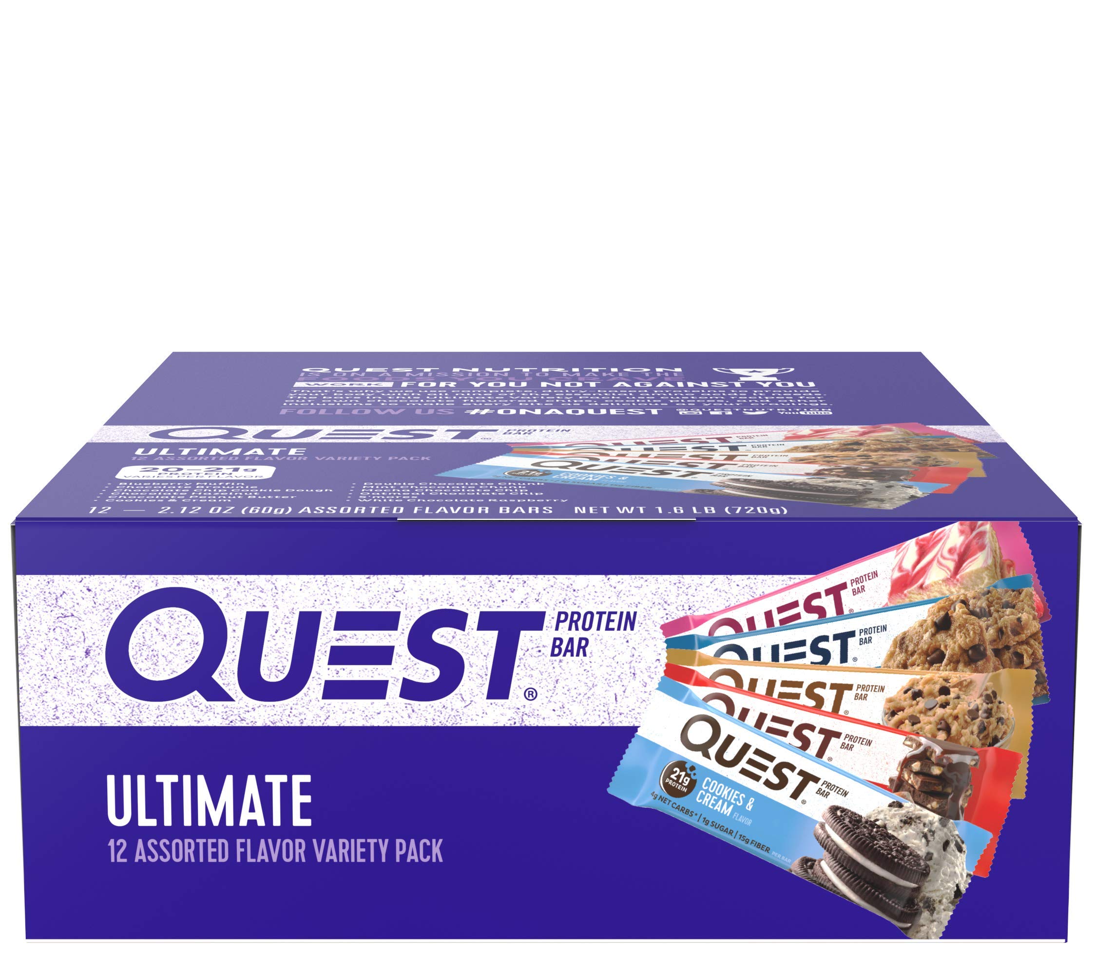 Quest Nutrition Ultimate Variety Pack High Protein Low Carb Gluten Free 212 Oz 12 Count 6746