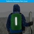 thumbnail image 4 of Unique Bargains 55-65L Waterproof Backpack Rain Cover with Vertical Reflective Strap, L, Light Green, 4 of 5