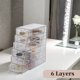 thumbnail image 2 of Organizador de Accesorios para el Cabello Unique Bargains Caja de Almacenamiento de Cajones Multicapa con 6 Cajones Transparente, 2 of 7