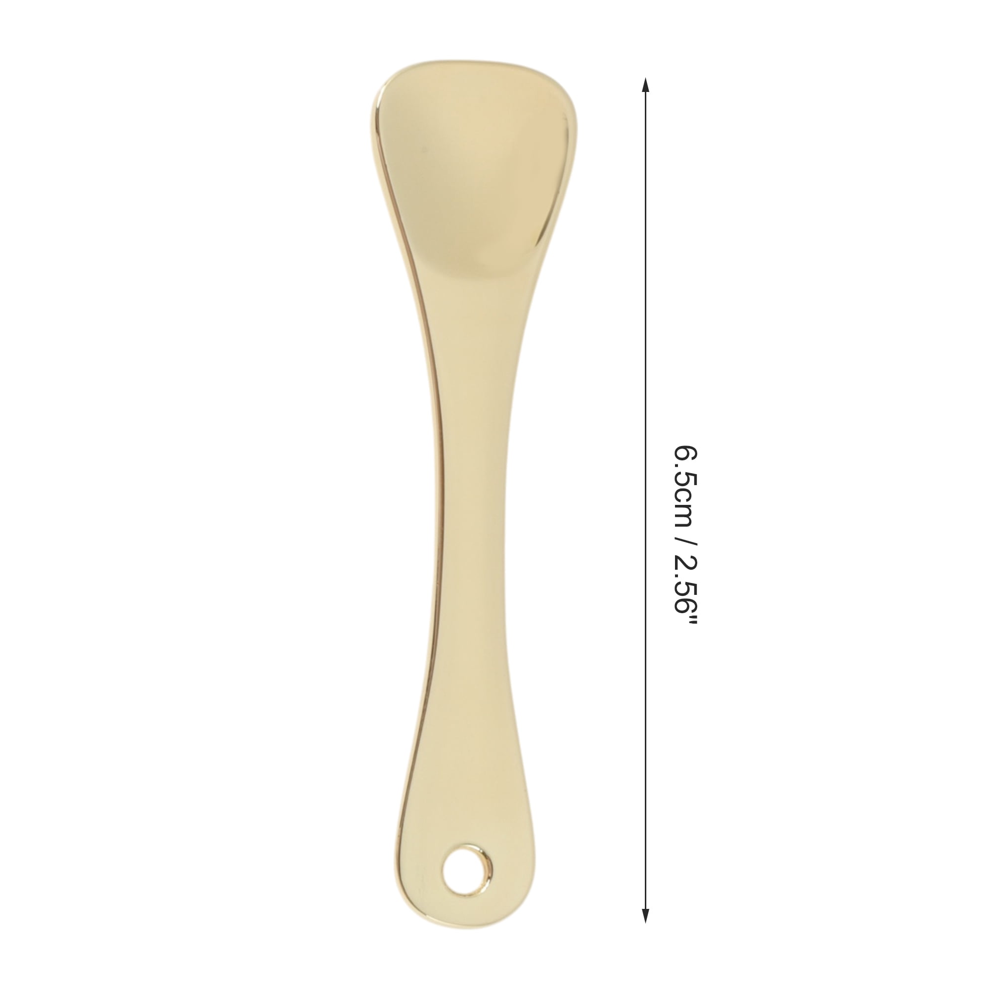 Unique Bargains Portable Reliable Mini Makeup Cosmetic Spoon 2pcs Gold Tone