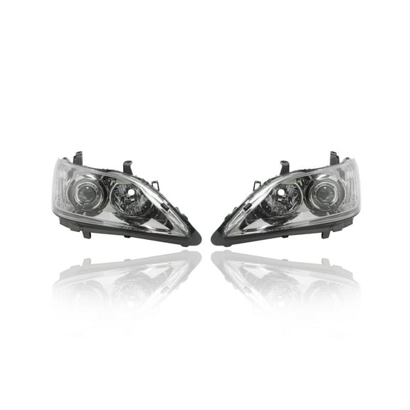 Headlight Assembly - Cooling Direct Fit/For LX2519116; LX2518116 10-11 Lexus ES350 - Pair Left and Right Set, Without-HID, Halogen-Type, NSF Certified