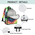 thumbnail image 4 of Colorful Tie Dye Pattern Backpack for School,Cute School Bag,Schoolbag with Adjustable Shoulder Straps & Padded Back,15.25"x11.5"x5.25", 4 of 5