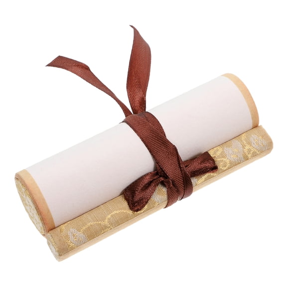 WESIEVYA Multi Use Blank Calligraphy Scroll with Wooden Rods for Traditional Chinese Painting