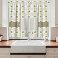 thumbnail image 2 of Ambesonne Abstract Kitchen Curtains, Polka Dots Image, 55"x39", Pale Brown Marigold, 2 of 3
