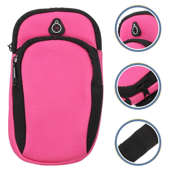 Masteelf Sports Cell Phone Arm Bag Sports Bag Sports Arm Bag Fitness 8×6CM Pink
