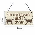 thumbnail image 7 of Cheer.US Wood Cat Sign Decor Cat Lover Sign, Hanging Pet Sign for Home Decor, Decorative Plaque Funny Cat Sign, Cat Wall Art Puppy Sign Cat Lover Gift, 7 of 7
