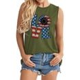 thumbnail image 2 of Birdeem Mode Femmes Décontracté Col Rond Imprimé Lettres Manches Courtes T-Shirt Débardeur Blouse Hauts, 2 of 3