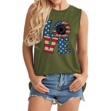 LSLJS Débardeurs à Col Rond pour Femmes Mode Décontractée T-Shirt à Manches Courtes Imprimé Lettre Blouse