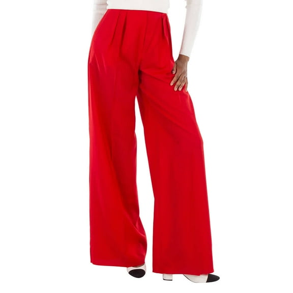 Max Mara Red Rimini Wool Trousers, Brand Size 40 ( US Size 6 )