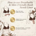 thumbnail image 6 of Cotton Boob Bra Towel for Breast Towel Sling Bra Towels for Women, 3 Layer Reusable Under Breast Sweat Absorber(White), 6 of 6