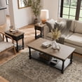 thumbnail image 4 of Furniture of America Peregrine Wood Storage 3-Piece Coffee Table Set in Black, 4 of 17