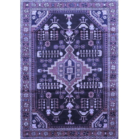 Ahgly Company Indoor Rectangle Persian Blue Traditional Area Rugs, 2' x 4'