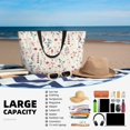 thumbnail image 4 of Kdxio Wildflower Watercolor 3 for Beach Bag for Women Large Beach Tote Bag Waterproof Sandproof Swim Bag with Zipper Pockets Beach Vacation Travel, 4 of 6